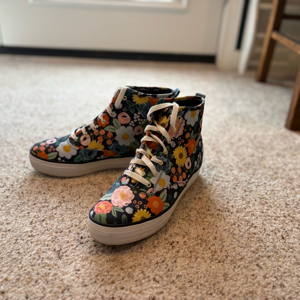 Keds X Rifle Paper co Floral High-Top Sneakers